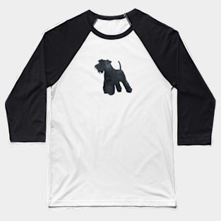 Schnauzer Dog Art Silhouette Baseball T-Shirt